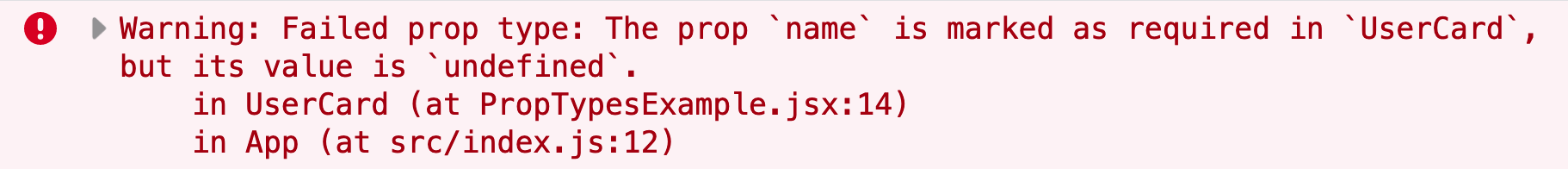 isRequired warning